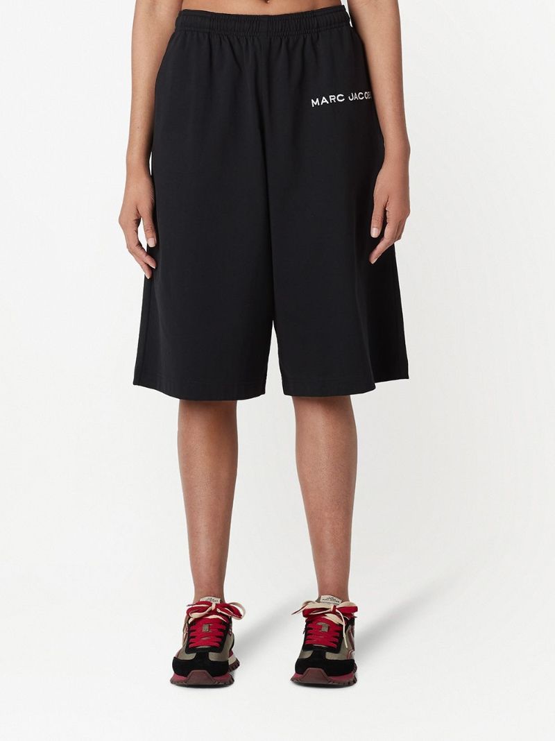 Black the T-short Knee-length Shorts