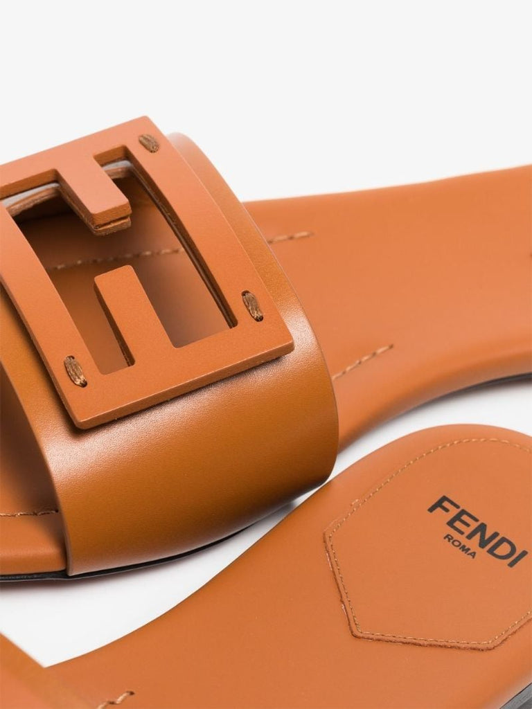 Brown Signature Leather Sandals