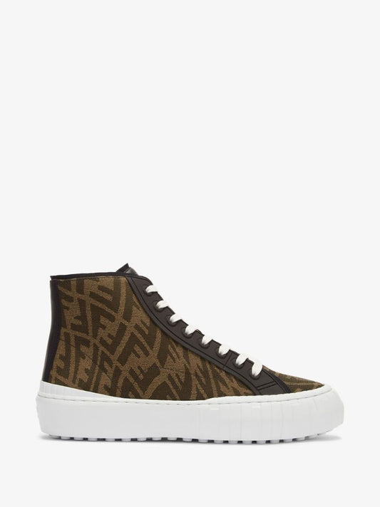 Brown Force Ff Vertigo Printed Sneakers