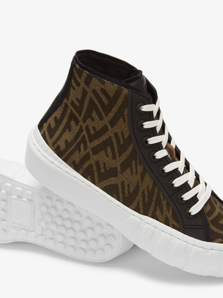 Brown Force Ff Vertigo Printed Sneakers