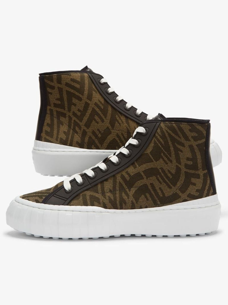 Brown Force Ff Vertigo Printed Sneakers