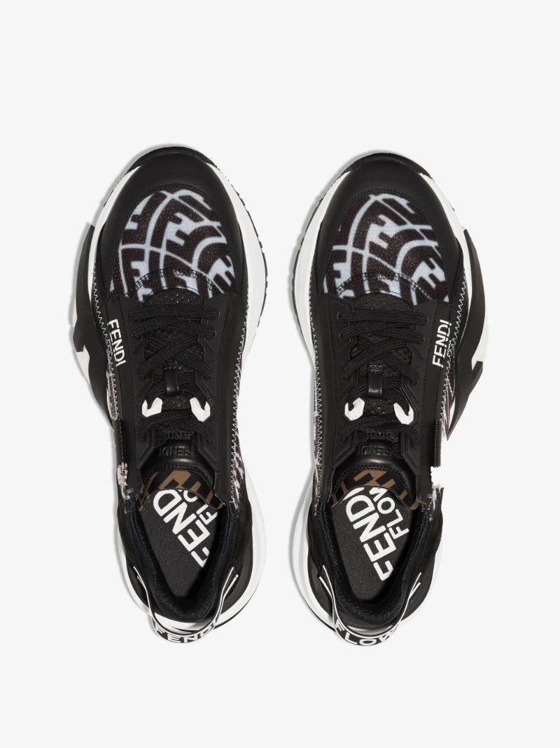 Black Flow Panelled Sneakers