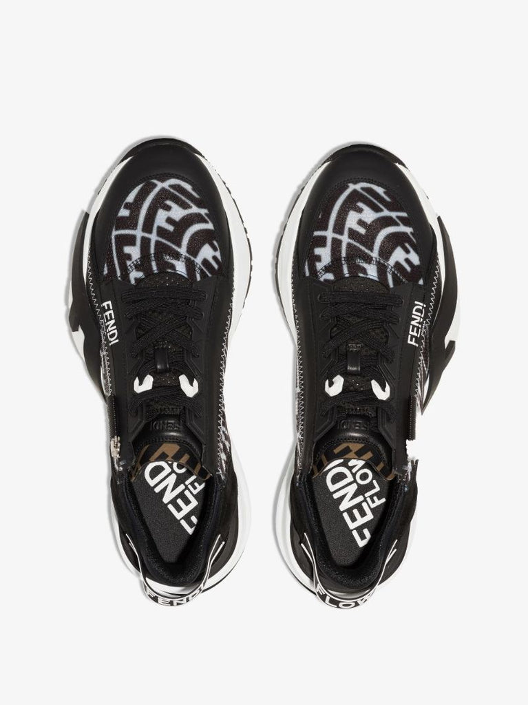 Black Flow Panelled Sneakers