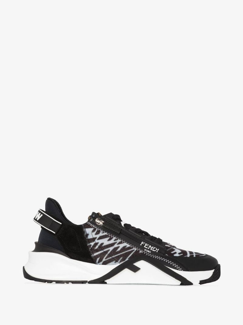 Black Flow Panelled Sneakers