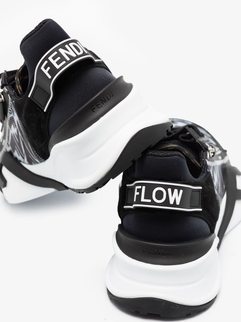Black Flow Panelled Sneakers
