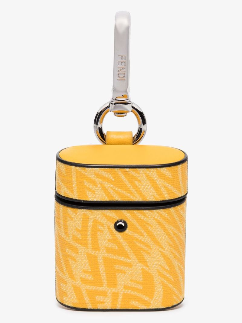 Yellow Ff Vertigo Print Airpods Case