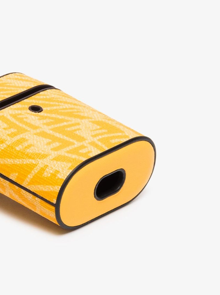 Yellow Ff Vertigo Print Airpods Case