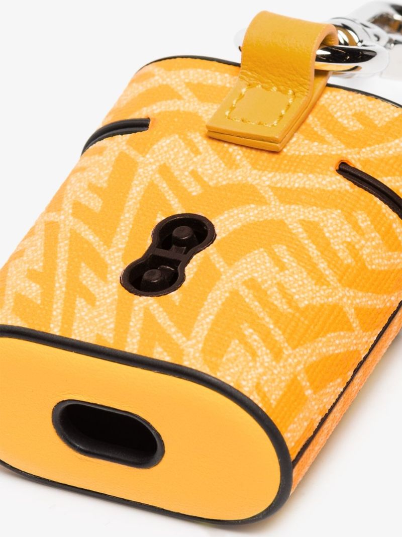 Yellow Ff Vertigo Print Airpods Case