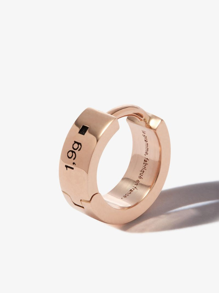 18k Red Gold La 1.9g Polished Ribbon Hoop Earring