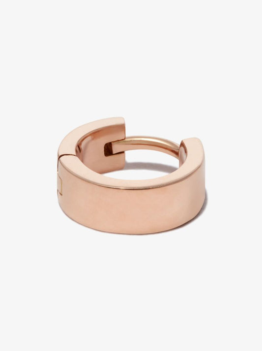 18k Red Gold La 1.9g Polished Ribbon Hoop Earring
