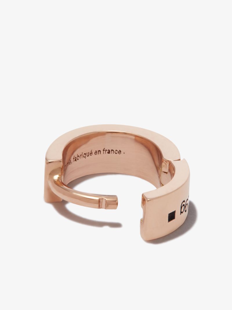 18k Red Gold La 1.9g Polished Ribbon Hoop Earring