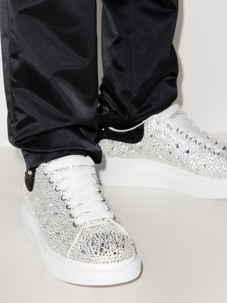 White Crystal Oversized Sneakers