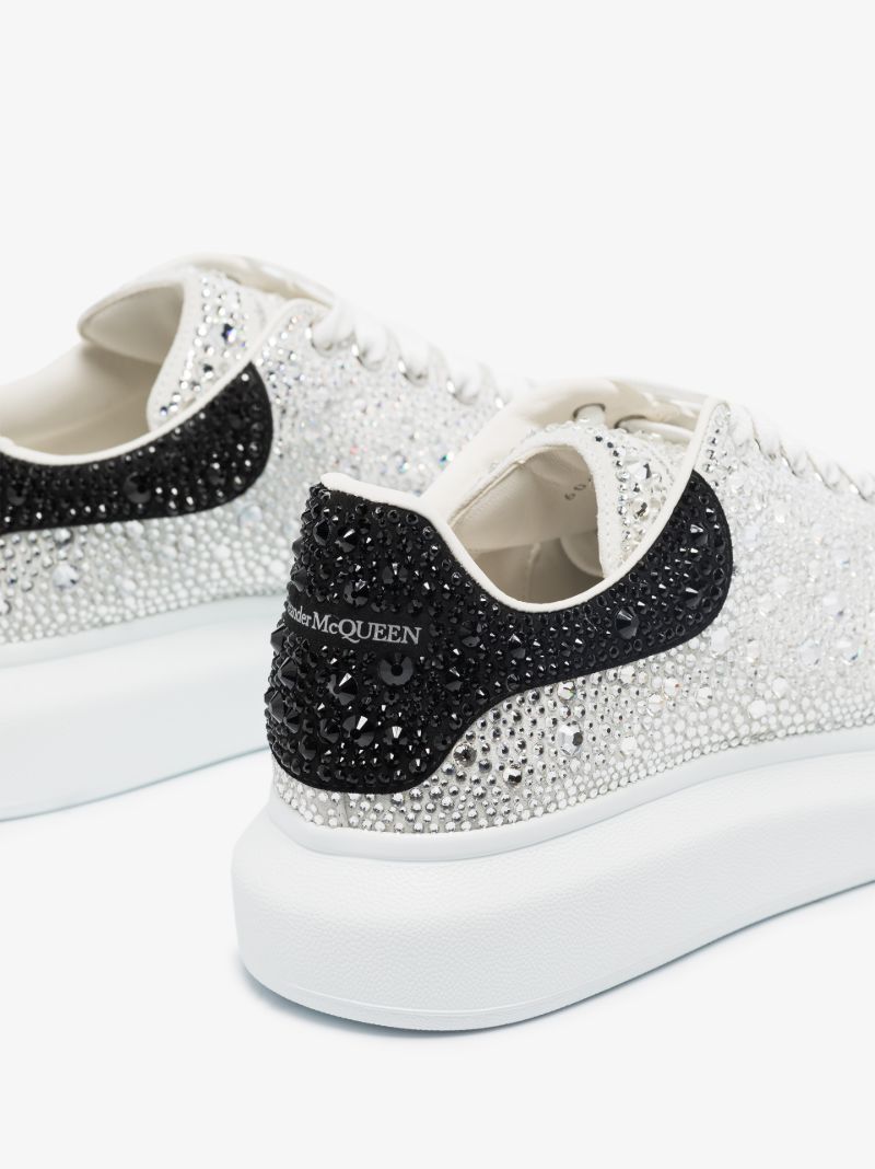 White Crystal Oversized Sneakers