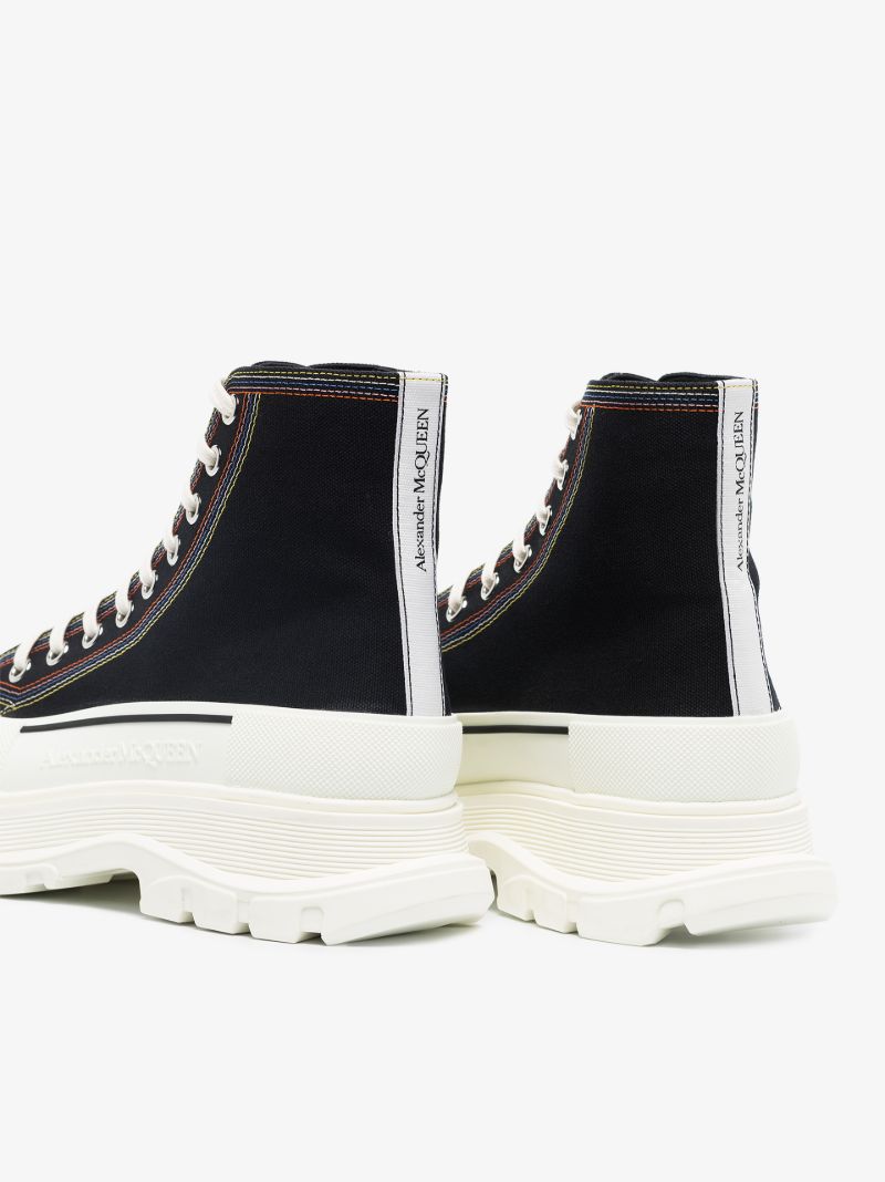 Black Tread Slick High Top Sneakers