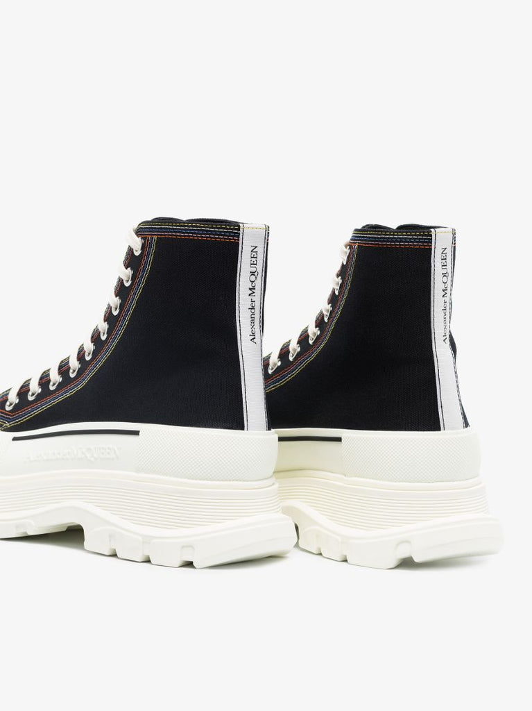 Black Tread Slick High Top Sneakers