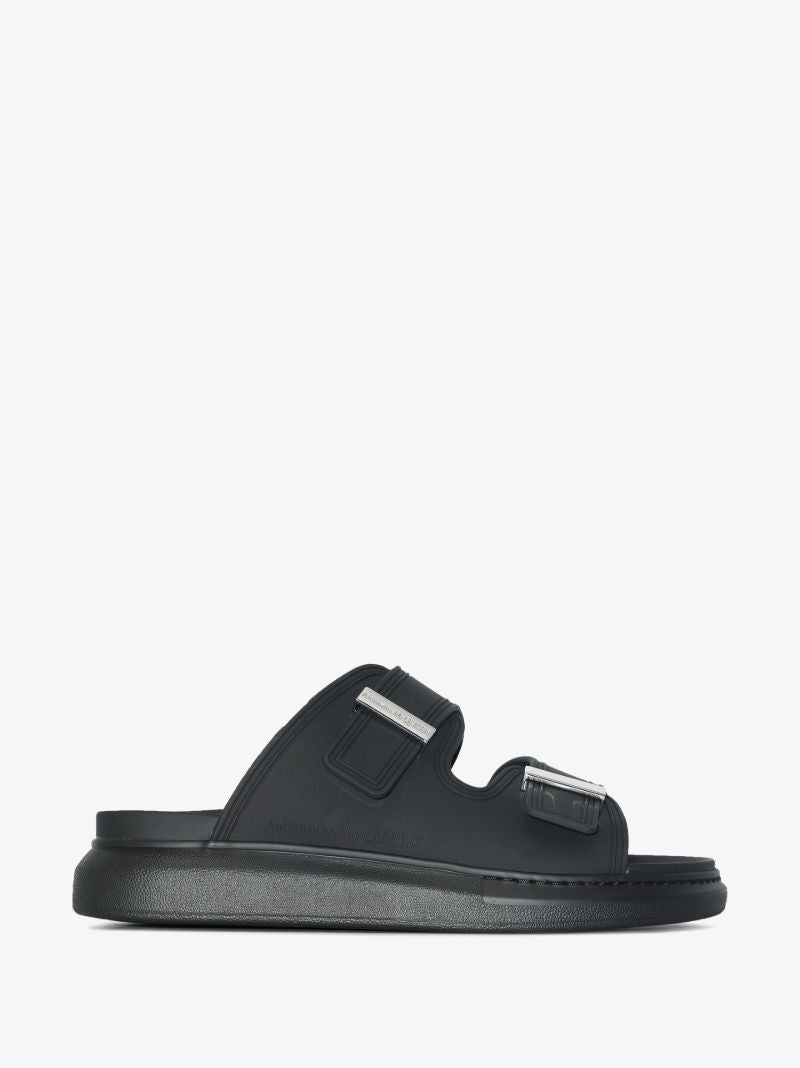 Black Oversized Hybrid Slides
