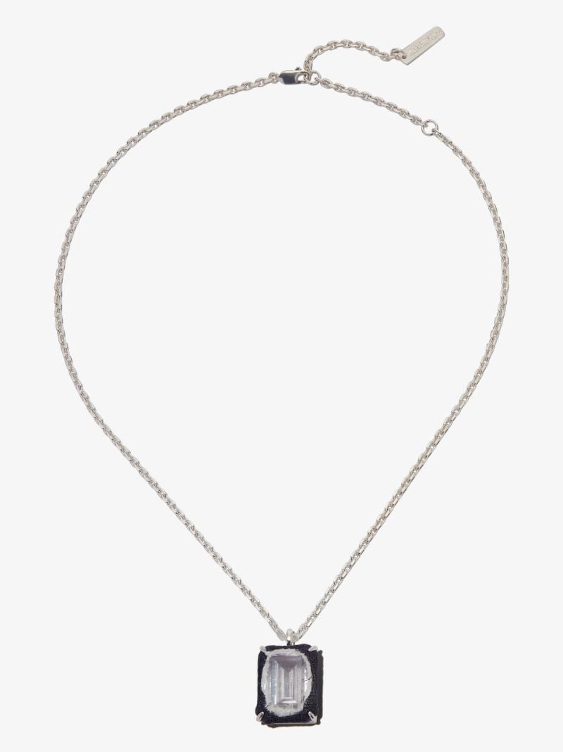 Sterling Silver Denim Octagonal Knife Edge Ii Necklace