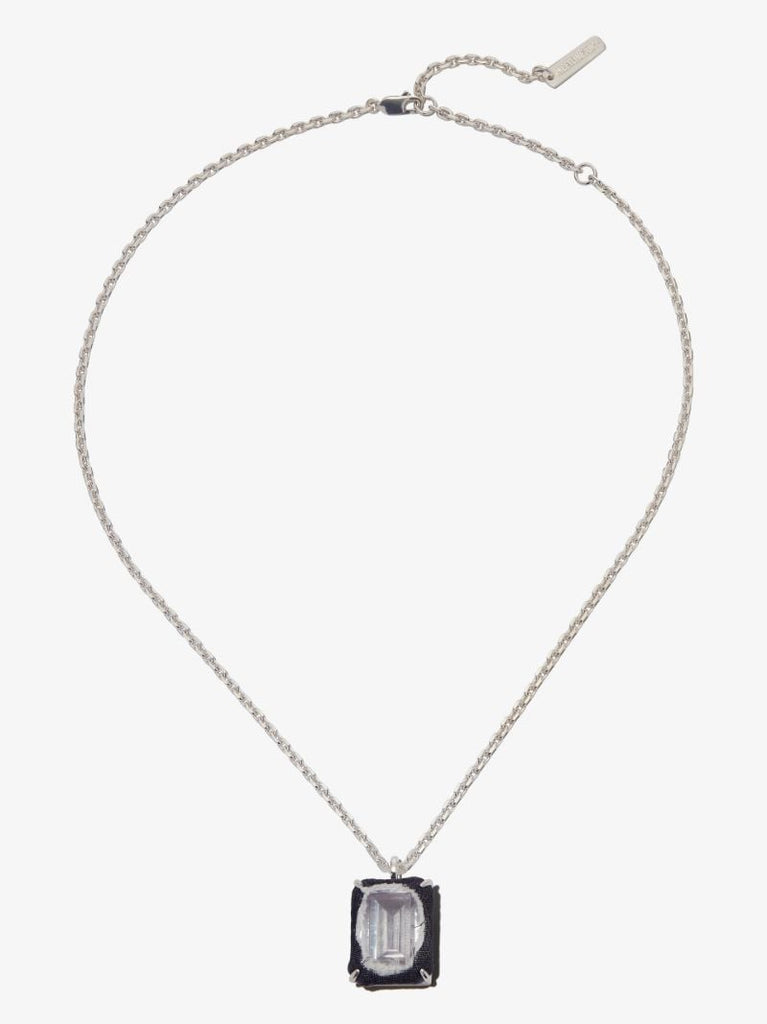 Sterling Silver Denim Octagonal Knife Edge Ii Necklace