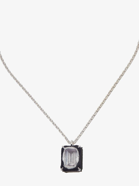 Sterling Silver Denim Octagonal Knife Edge Ii Necklace