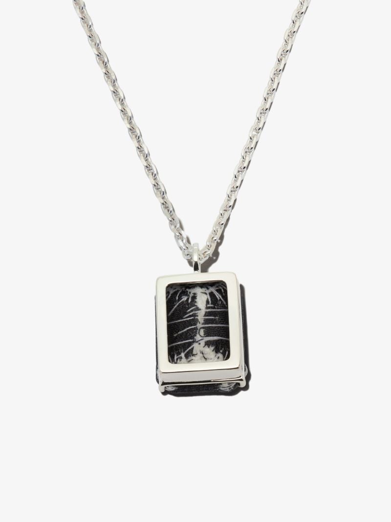 Sterling Silver Denim Octagonal Knife Edge Ii Necklace