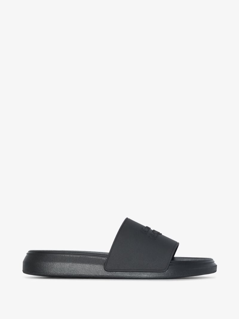 Black Oversized Hybrid Slides