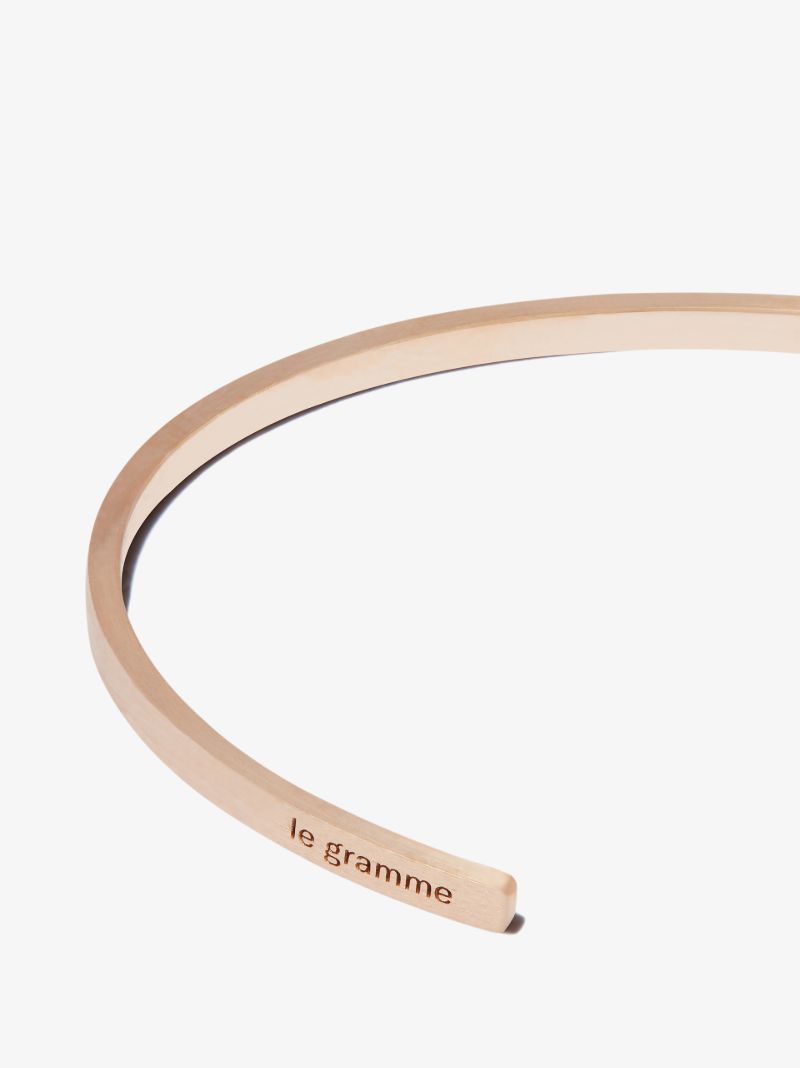 18k Red Gold Le 7g Brushed Ribbon Bracelet