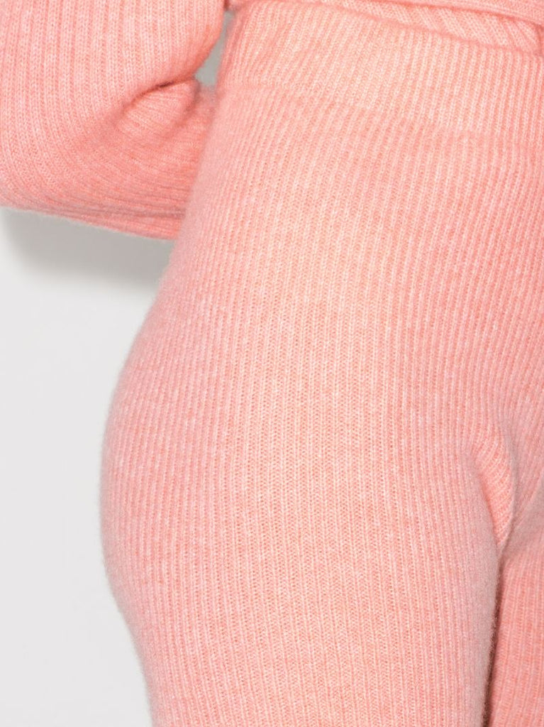 Ribbed Knit Cashmere Cycling Shorts