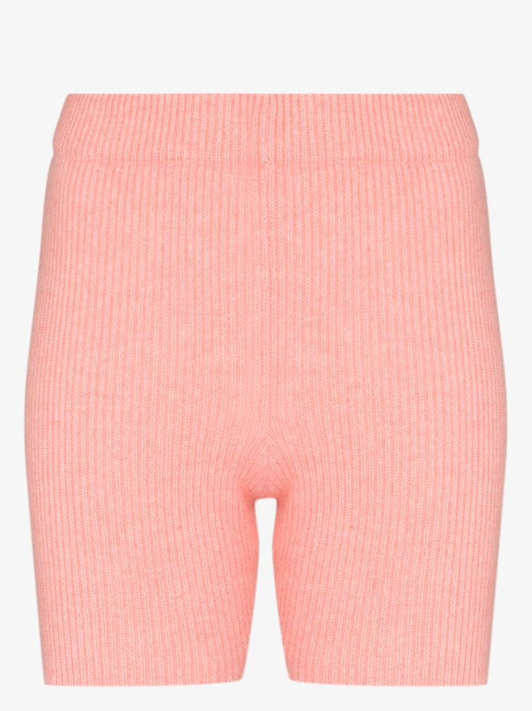 Ribbed Knit Cashmere Cycling Shorts
