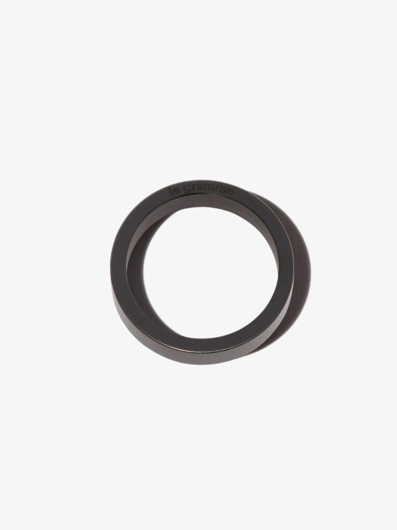 Black Ceramic Polished Ring