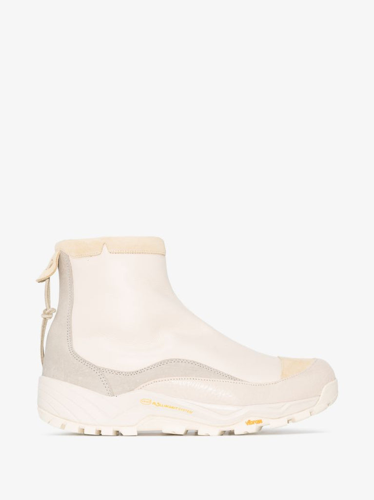 White Yeti Shearling Leather Boots