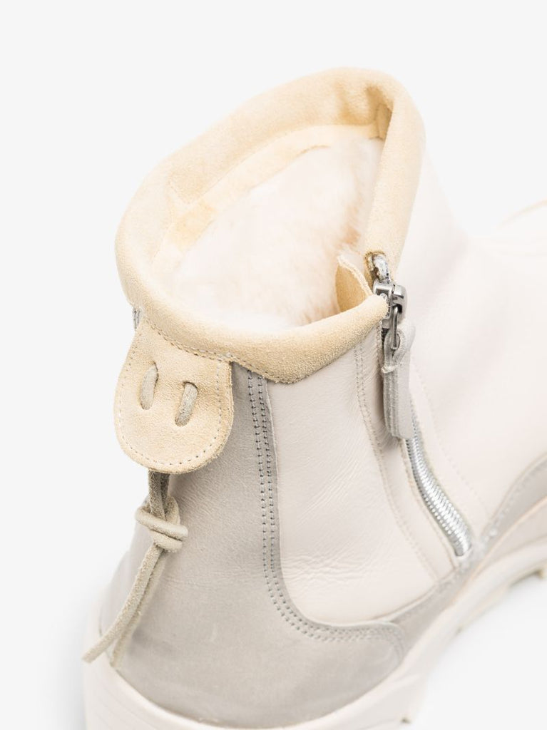 White Yeti Shearling Leather Boots
