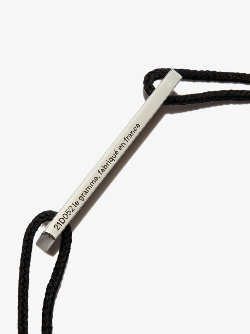 Sterling Silver Le 1.7g Perforated Cord Bracelet
