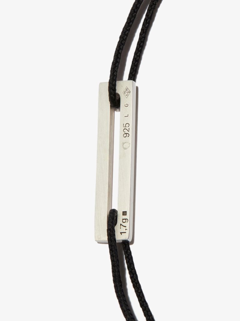 Sterling Silver Le 1.7g Perforated Cord Bracelet