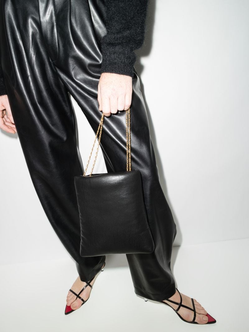 Black Noelani Vegan Leather Tote Bag