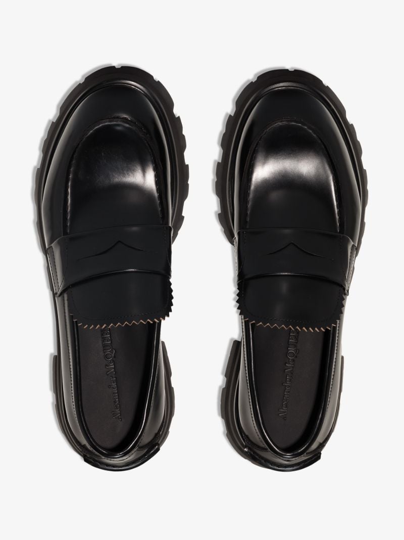 Black Worker Leather Loafers