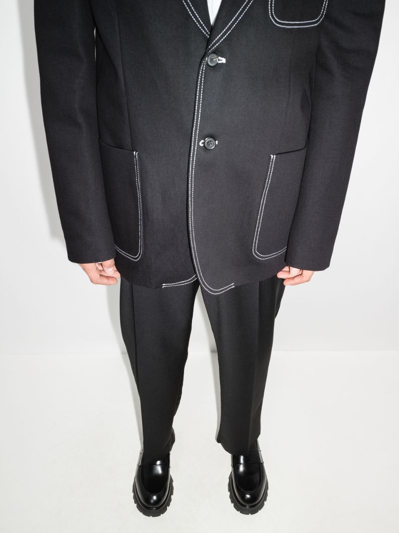 Black Worker Leather Loafers