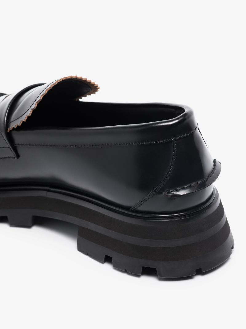 Black Worker Leather Loafers
