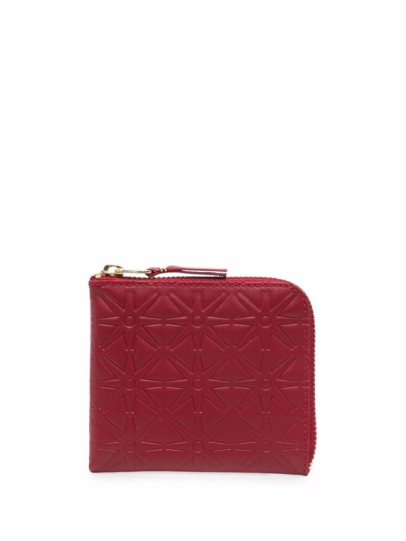 Red Classic Leather Embossed Wallet