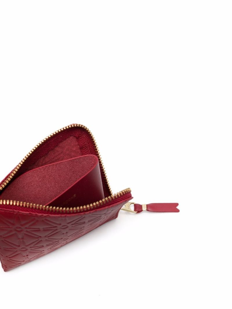Red Classic Leather Embossed Wallet