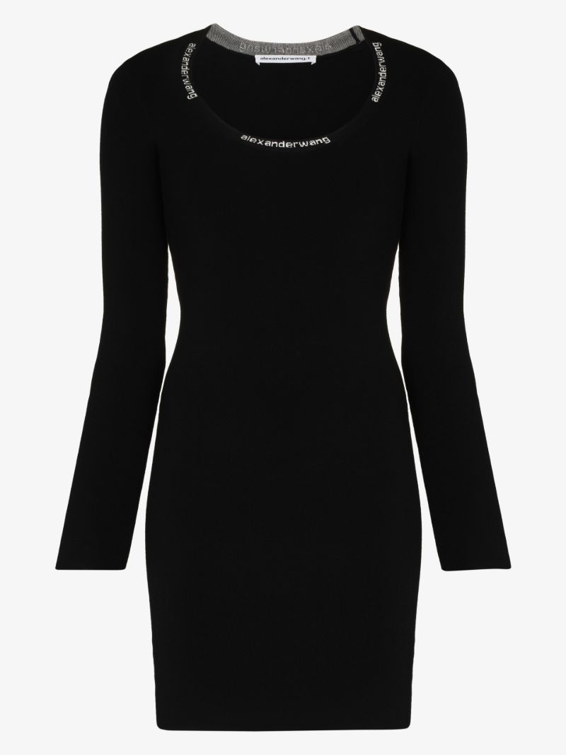 Logo Print Mini Dress