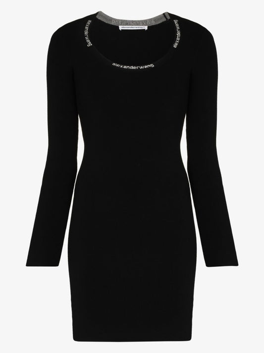 Logo Print Mini Dress