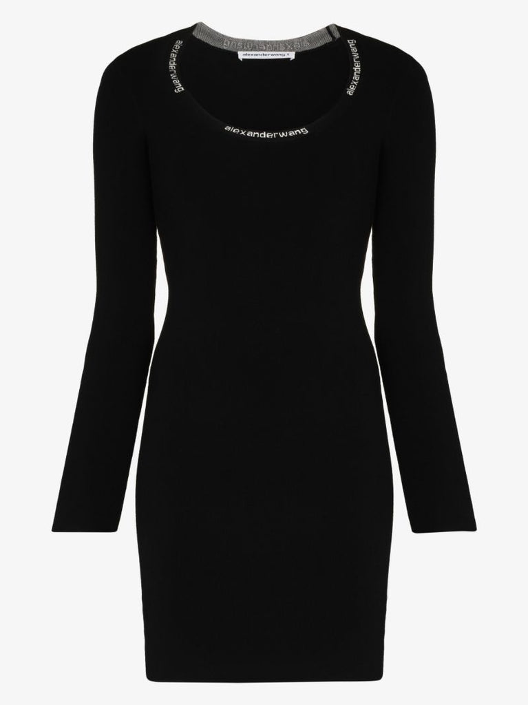 Logo Print Mini Dress