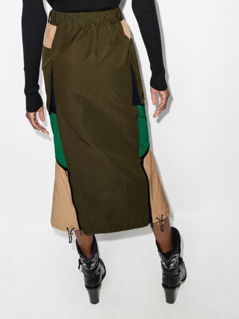 Belted Patchwork Skirt