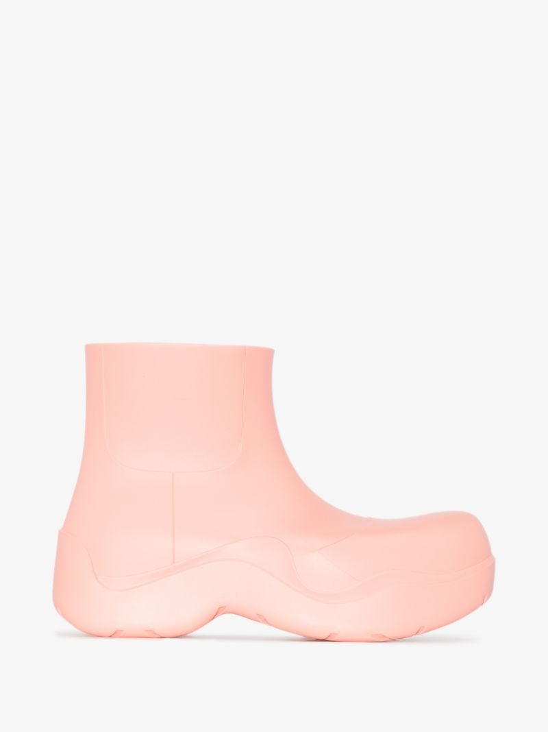 Pink Puddle Rubber Ankle Boots