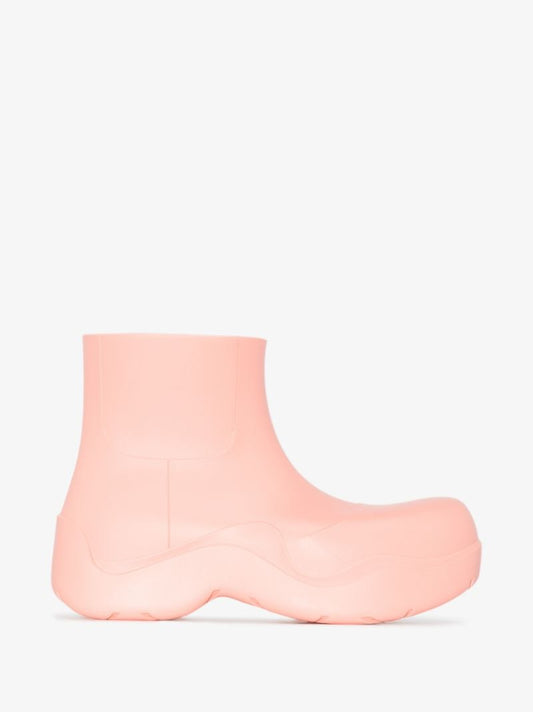 Pink Puddle Rubber Ankle Boots