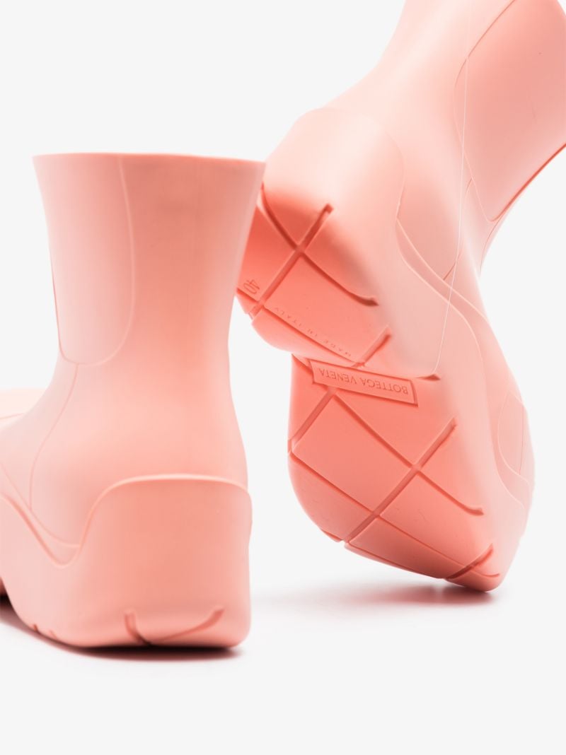 Pink Puddle Rubber Ankle Boots