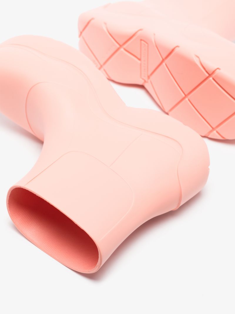 Pink Puddle Rubber Ankle Boots