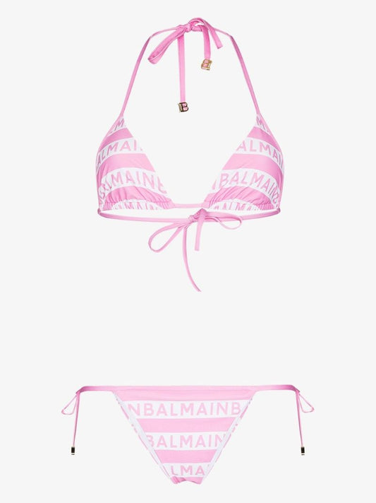Logo Stripe Triangle Bikini