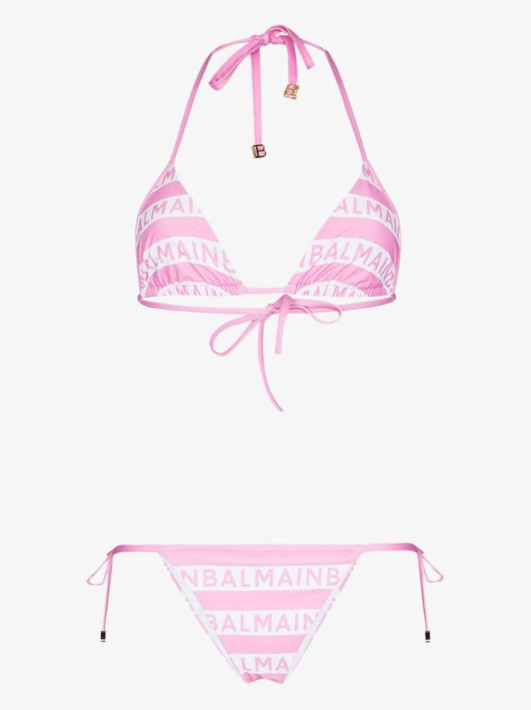 Logo Stripe Triangle Bikini