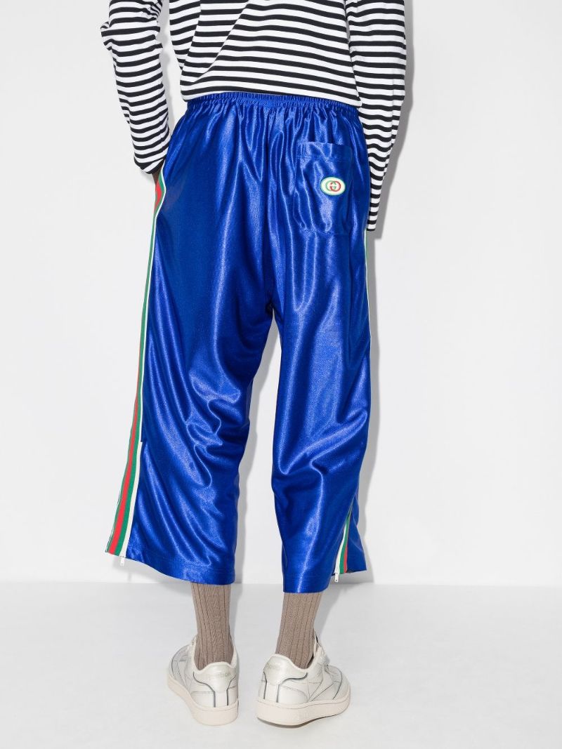 Web Stripe Cropped Track Pants